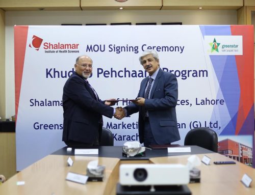 The SIHS signed an MOU with the Greenstar Social Marketing Pakistan Ltd