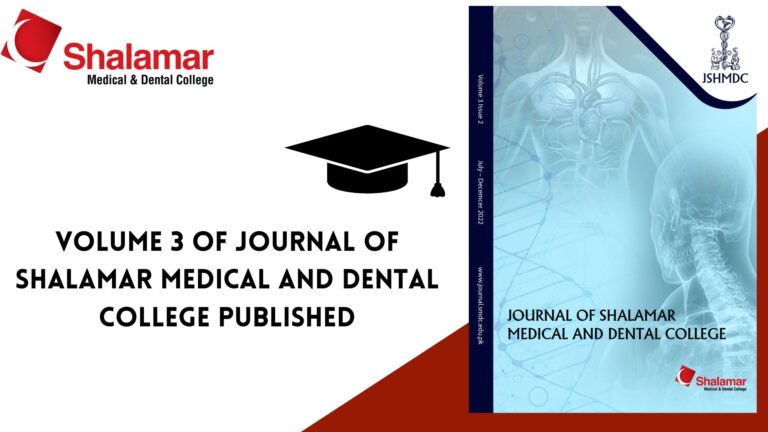 The 3rd Volume of the Journal of Shalamar Medical and Dental College (JSHMDC)